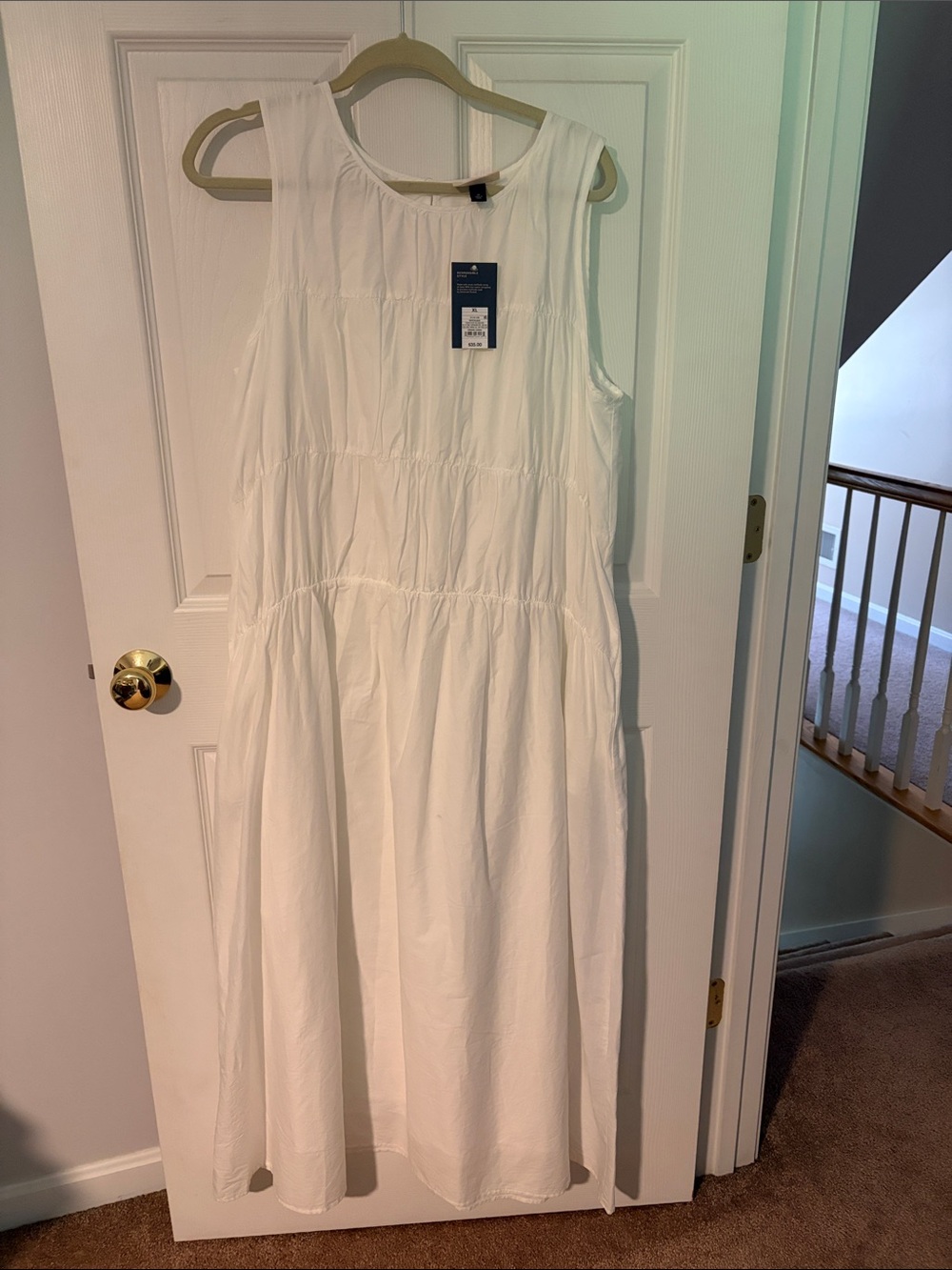 Universal Thread White Tiered MIDI Dress - Picture 3 of 5